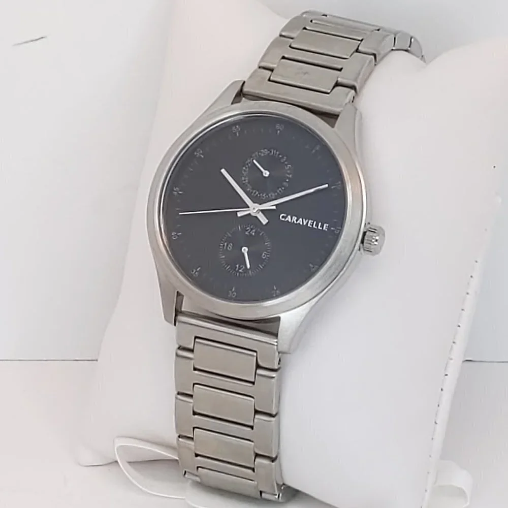 Caravelle Men's Min Max Casual Watch By Bulova Date Indicator 24-Hr Dial 41mm - Picture 4 of 11